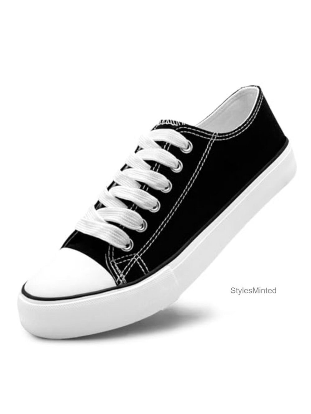 Lace Up Canvas Sneakers Low Top Casual Lightweight Comfortable
